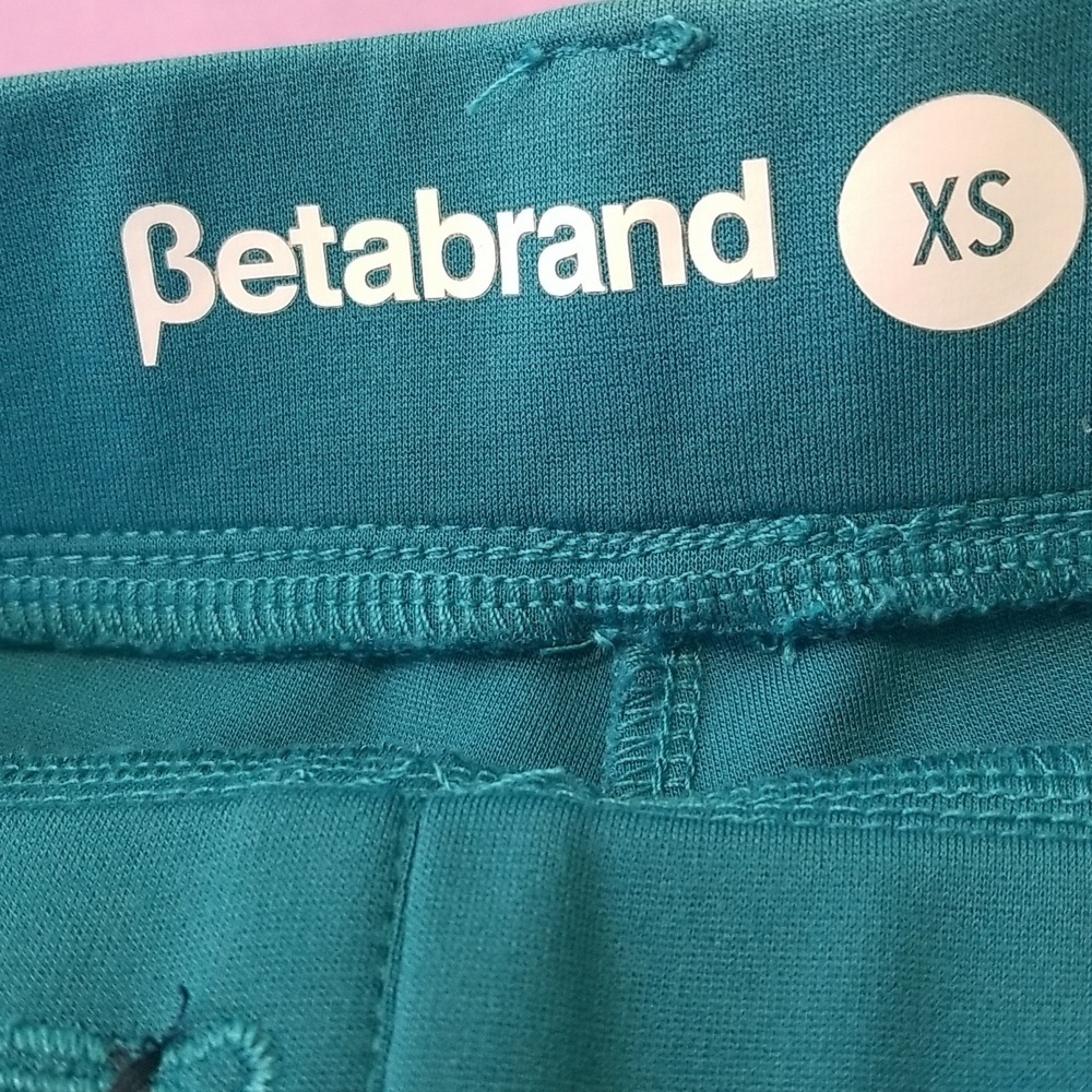 Betabrand Womens Turquoise Straight Leg Pants XSmall - Picture 3 of 4